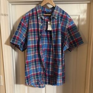 Polo by Ralph Lauren Blue and Red Casual Button Down Shirt